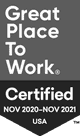 Great Place To Work Certified November 2020 - November 2021 USA